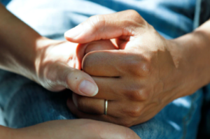 holding hands